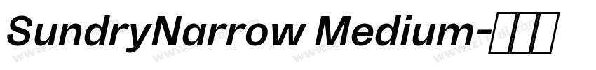 SundryNarrow Medium字体转换
